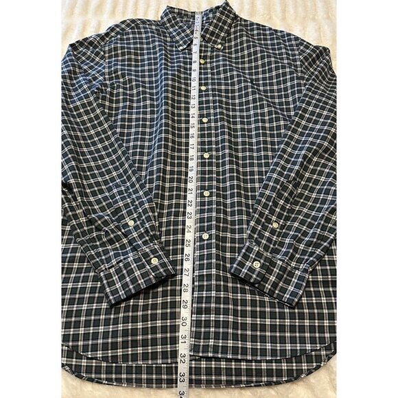 Men's Ralph Lauren Brand Green Button-Down Casual Plaid Shirt 100% Cotton Size X - Picture 8 of 16